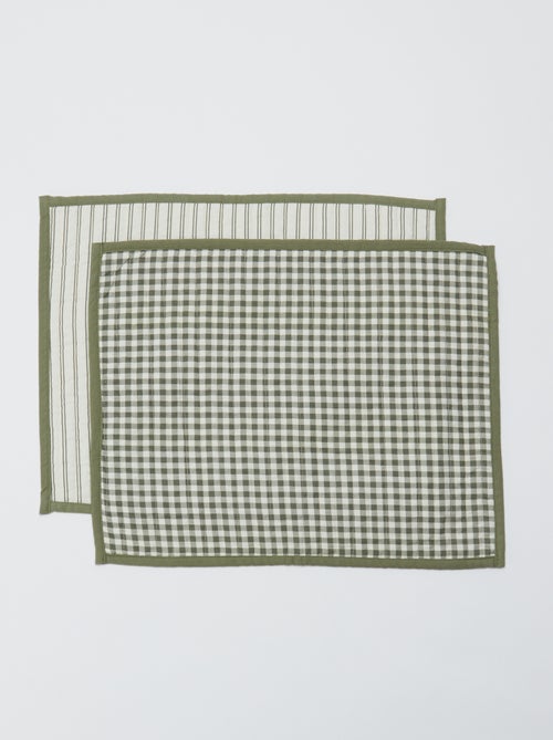 pack de 2 manteles individuales (32x40 cm) doble estampado - Kiabi Home - Kiabi