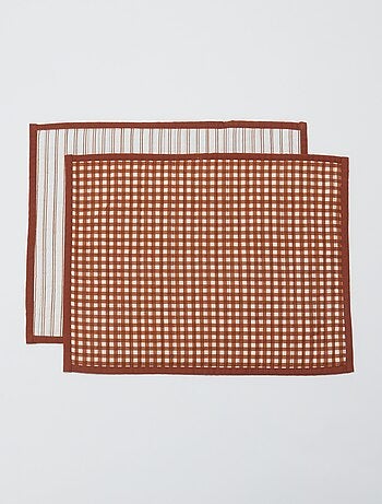 pack de 2 manteles individuales (32x40 cm) doble estampado - Kiabi Home