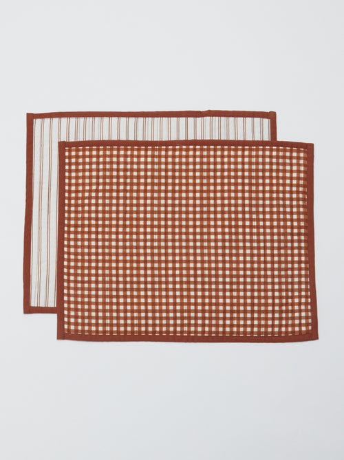 pack de 2 manteles individuales (32x40 cm) doble estampado - Kiabi Home - Kiabi