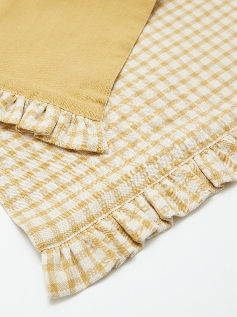 Pack de 2 manteles individuales (32x45 cm) con volantes AMARILLO - Kiabi