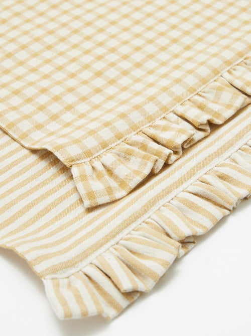 Pack de 2 manteles individuales (32x45 cm) con volantes - Kiabi