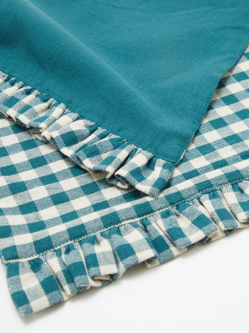 Pack de 2 manteles individuales (32x45 cm) con volantes AZUL - Kiabi