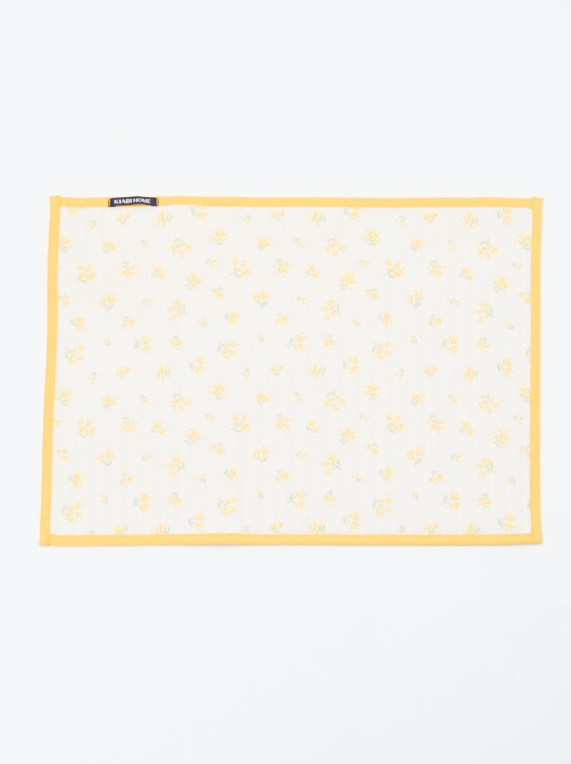 Pack de 2 manteles individuales a cuadros Amarillo - Kiabi