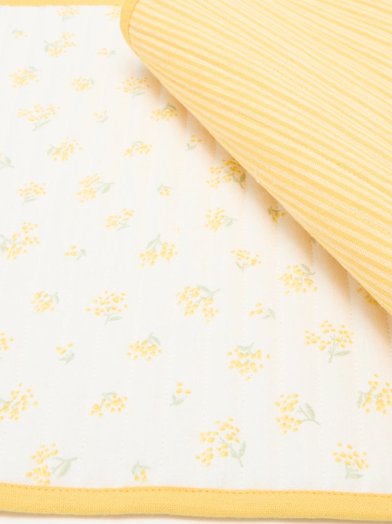 Pack de 2 manteles individuales a cuadros Amarillo - Kiabi