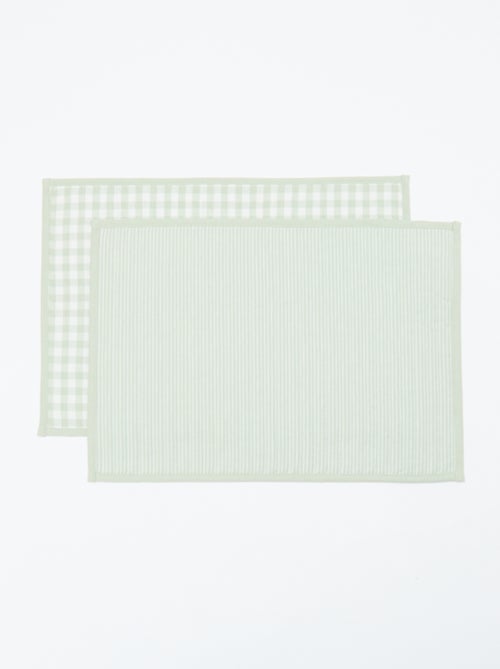 Pack de 2 manteles individuales a cuadros - Kiabi
