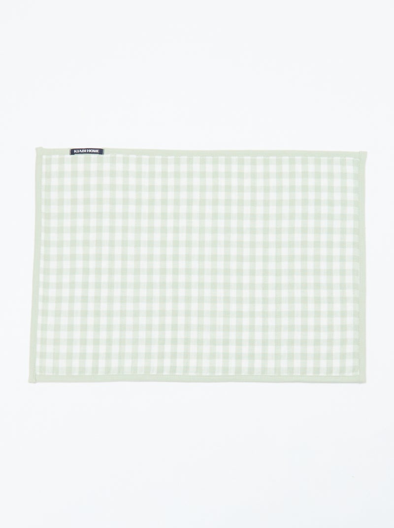 Pack de 2 manteles individuales a cuadros Verde - Kiabi