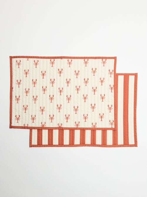 Pack de 2 manteles individuales - Kiabi Pack de 2 manteles individuales - Kiabi