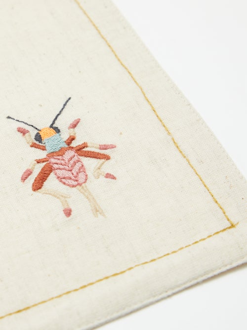 Pack de 2 manteles individuales de mezcla de lino  - Kiabi Home - Kiabi