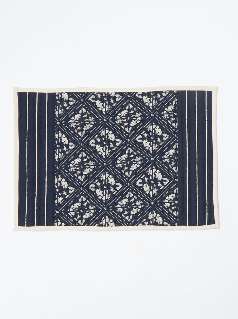 Pack de 2 manteles individuales estampados - Kiabi Home Azul - Kiabi