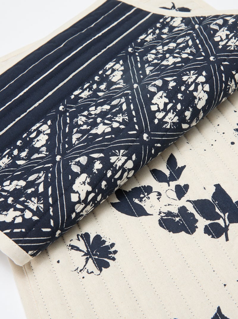 Pack de 2 manteles individuales estampados - Kiabi Home Azul - Kiabi