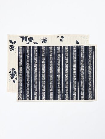 Pack de 2 manteles individuales estampados 32 x 45 cm - Kiabi Home