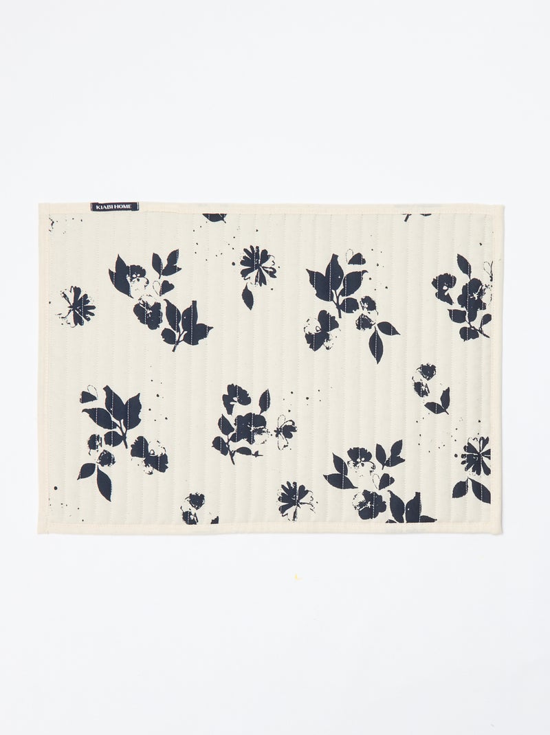Pack de 2 manteles individuales estampados - Kiabi Home Azul - Kiabi