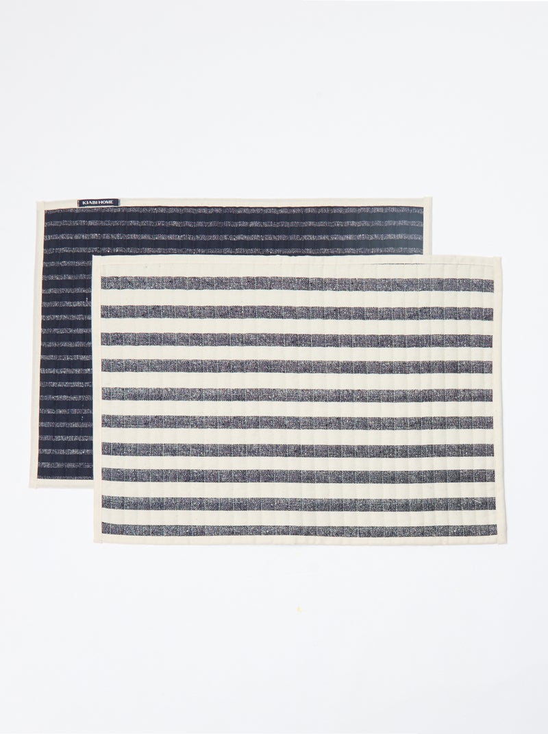 Pack de 2 manteles individuales estampados 32 x 45 cm - Kiabi Home Azul - Kiabi