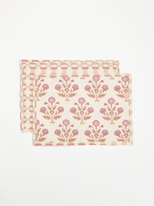 Pack de 2 manteles individuales estampados - Kiabi Pack de 2 manteles individuales estampados - Kiabi