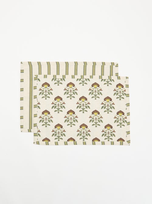 Pack de 2 manteles individuales estampados - Kiabi