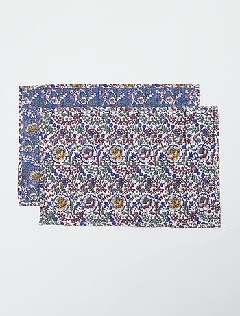 Pack de 2 manteles individuales florales (32x45 cm) - Kiabi Home