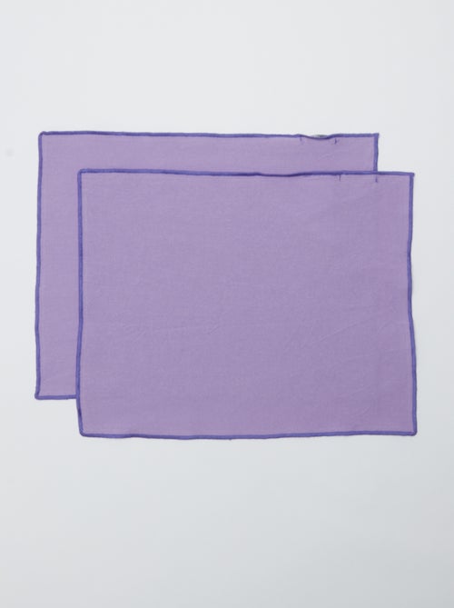 Pack de 2 manteles individuales lisos 2 en 1 (32 x 40 cm) - Kiabi Home - Kiabi