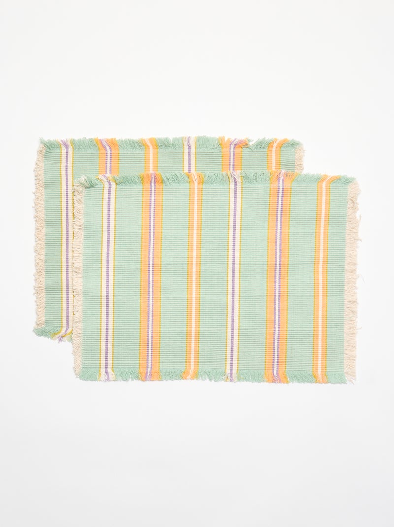 Pack de 2 manteles individuales Naranja - Kiabi
