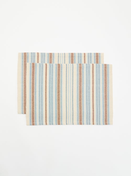 Pack de 2 manteles individuales rectangulares - Kiabi
