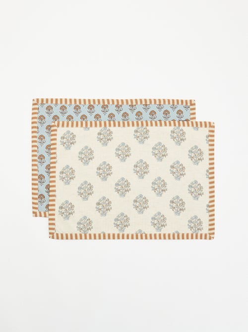 Pack de 2 manteles individuales rectangulares - Kiabi Pack de 2 manteles individuales rectangulares - Kiabi