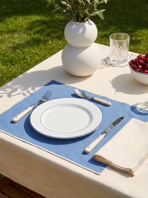 Pack de 2 manteles individuales/servilletas lisos 2 en 1 32 x 40 cm - Kiabi Home - Kiabi