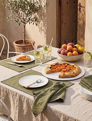 Pack de 2 manteles individuales/servilletas lisos 2 en 1 32 x 40 cm - Kiabi Home