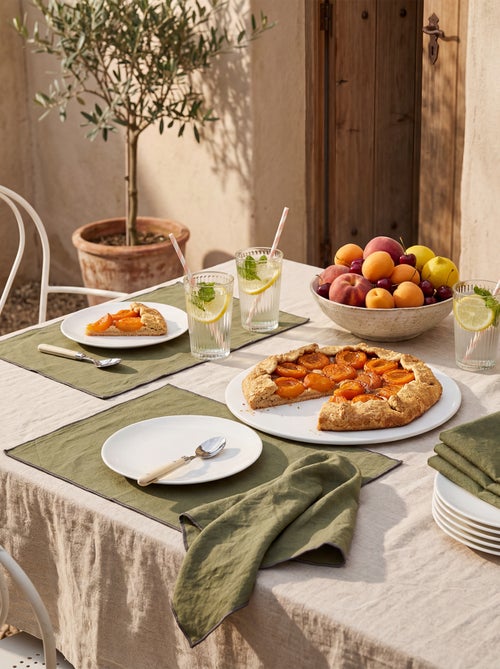 Pack de 2 manteles individuales/servilletas lisos 2 en 1 32 x 40 cm - Kiabi Home - Kiabi