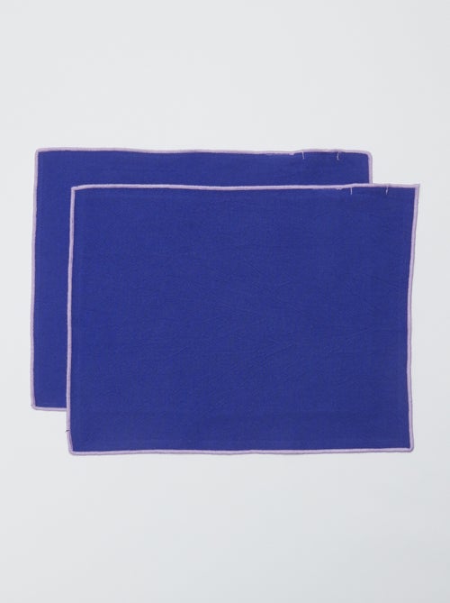 Pack de 2 manteles individuales/servilletas lisos 2 en 1 (32x40 cm) - Kiabi Home - Kiabi