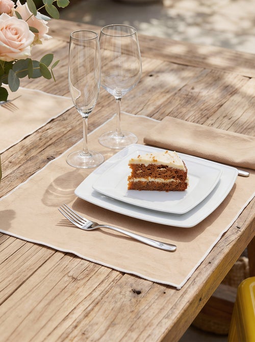 Pack de 2 manteles individuales/servilletas lisos 2 en 1 (32x40 cm) - Kiabi Home - Kiabi