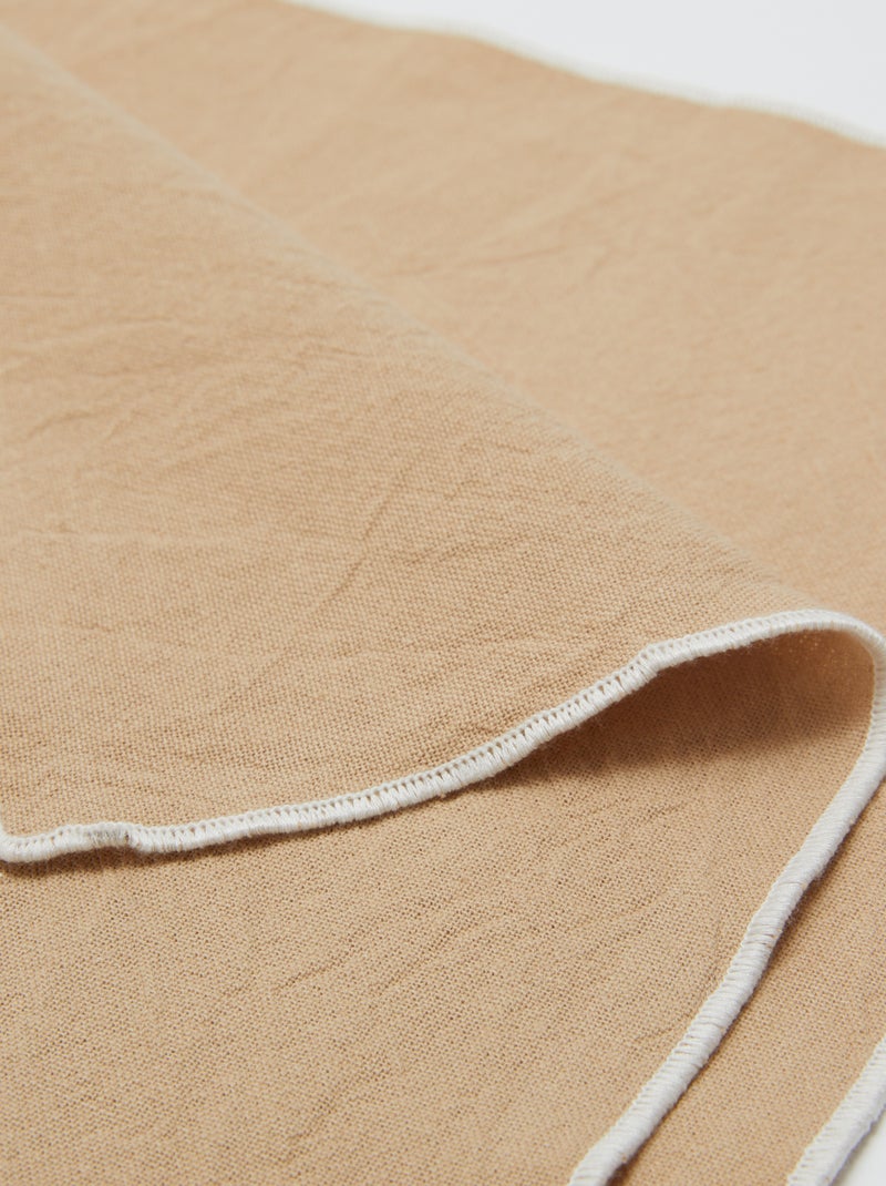 Pack de 2 manteles individuales/servilletas lisos 2 en 1 (32x40 cm) - Kiabi Home BEIGE - Kiabi