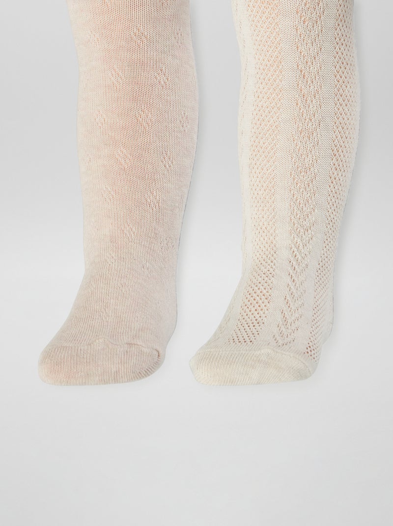 Pack de 2 medias de punto trenzado PURPURA - Kiabi