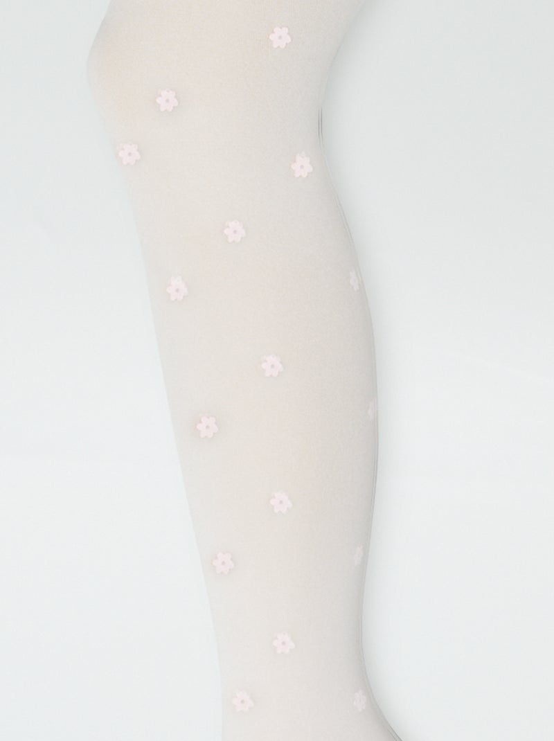 Pack de 2 medias finas de fantasía BLANCO - Kiabi