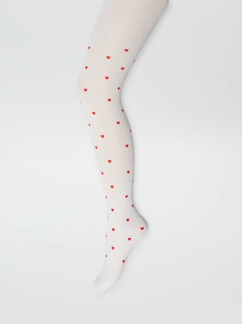 Pack de 2 medias finas de fantasía BLANCO - Kiabi