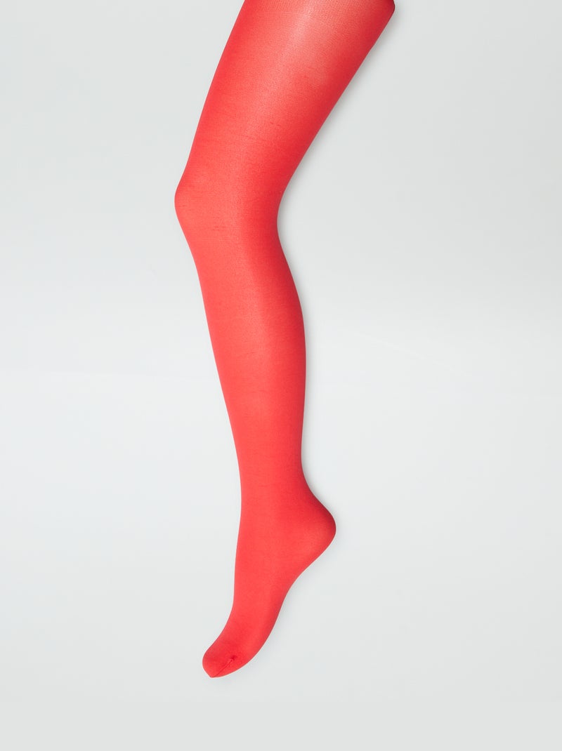 Pack de 2 medias finas de fantasía ROJO - Kiabi