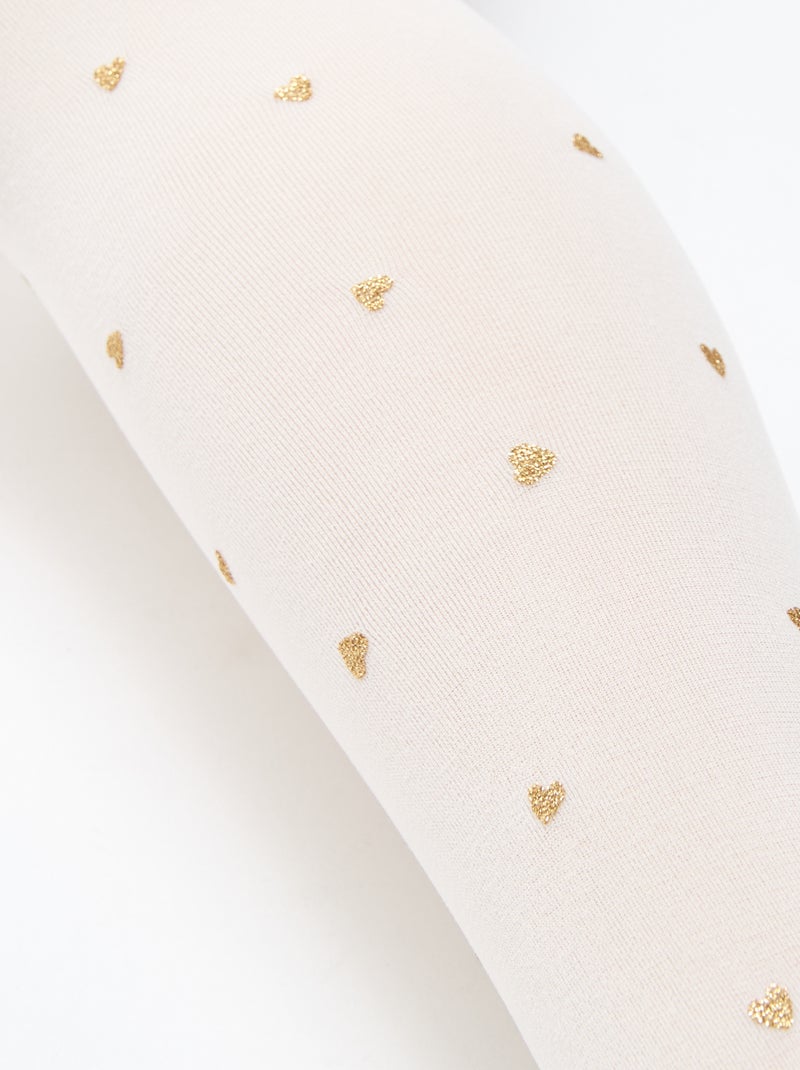 Pack de 2 medias ligeras estampadas Blanco - Kiabi