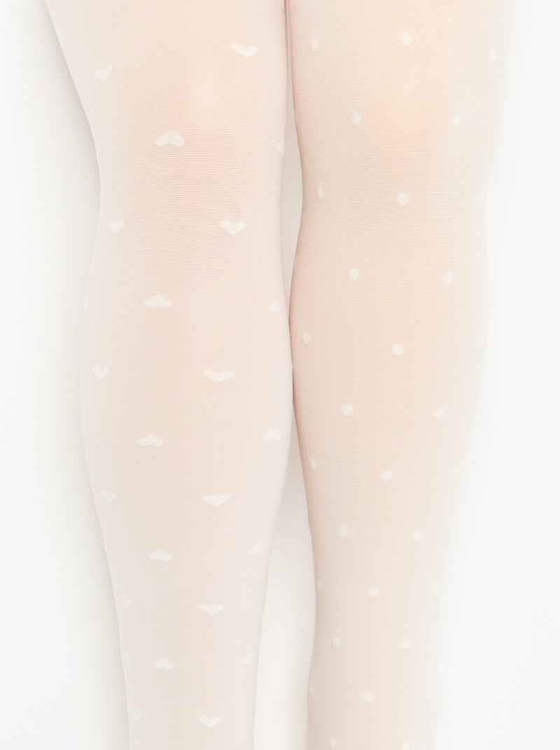Pack de 2 medias ligeras estampadas Blanco - Kiabi