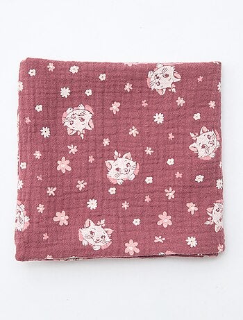 Pack de 2 muselinas 'Disney' 'Marie' de doble gasa de algodón 60x60 cm