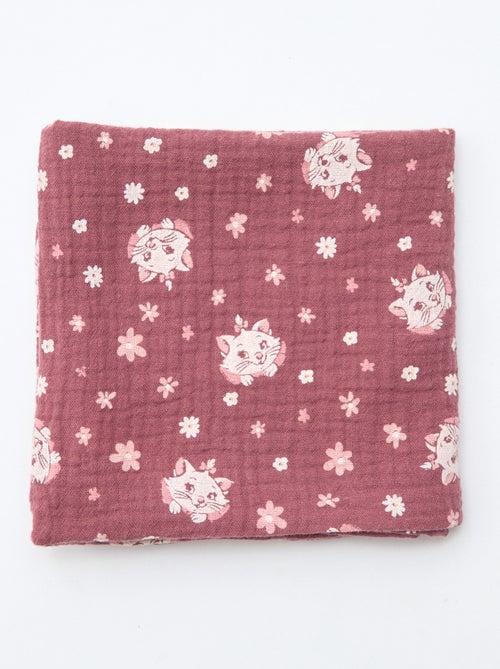 Pack de 2 muselinas 'Disney' 'Marie' de doble gasa de algodón 60x60 cm - Kiabi