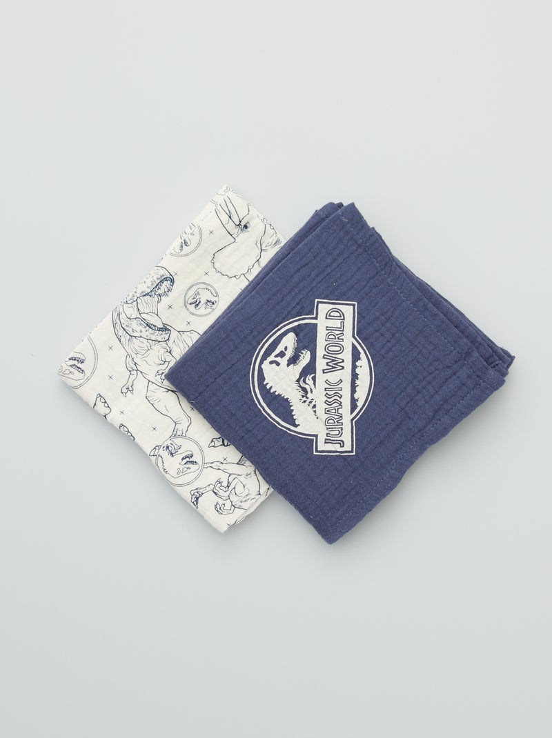 Pack de 2 muselinas 'Jurassic Park' BLANCO - Kiabi