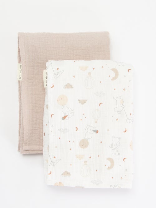 Pack de 2 muselinas 'Petit Béguin' - Kiabi