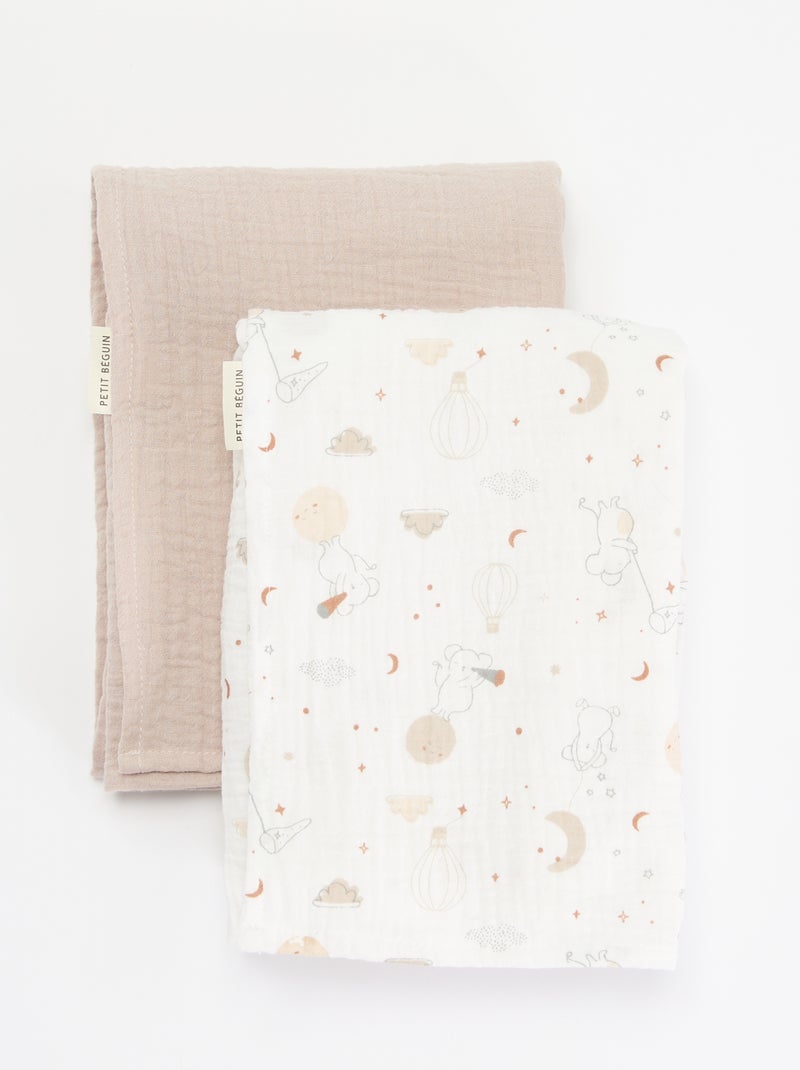 Pack de 2 muselinas 'Petit Béguin' Beige - Kiabi