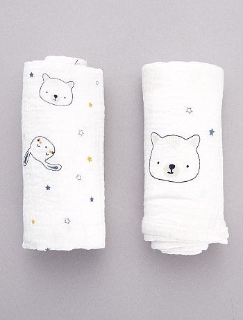 Pack de 2 muselinas 'zorro' - Kiabi