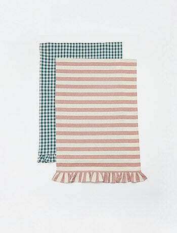 Pack de 2 paños con volantes (50 x 70 cm)