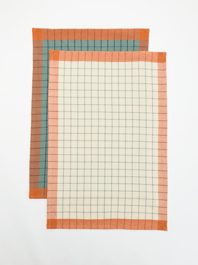 Pack de 2 paños de cocina - KIABI Home Azul - Kiabi
