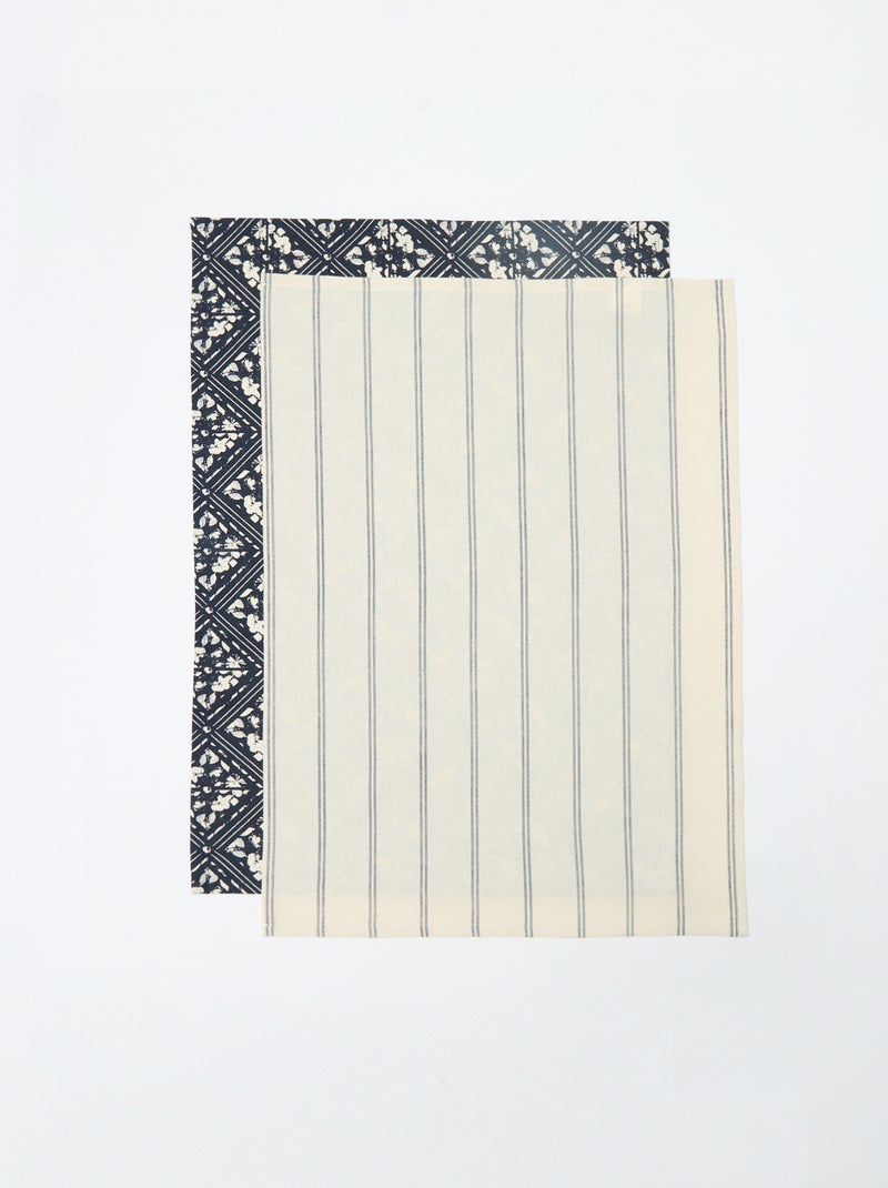 Pack de 2 paños de cocina 50 x 70 cm - Kiabi Home Beige - Kiabi