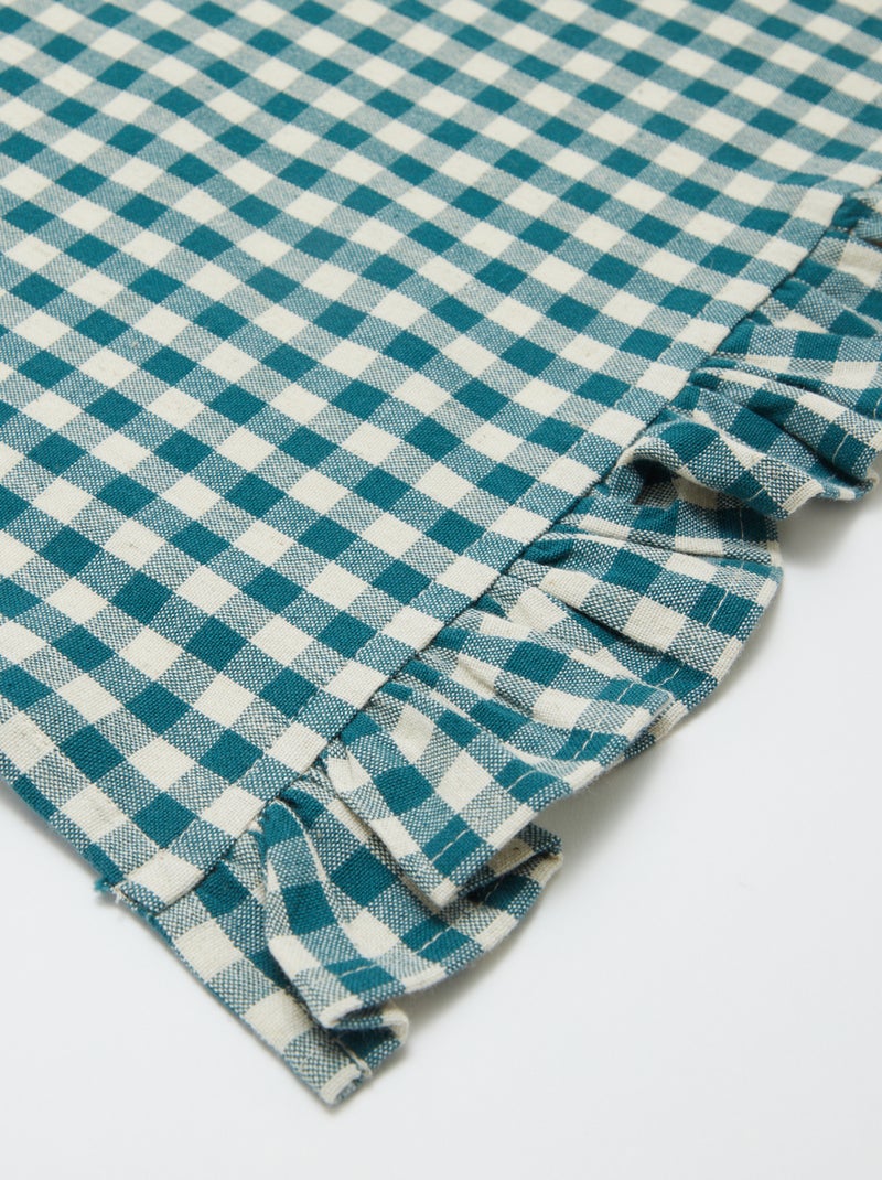Pack de 2 paños de cocina con volantes (50x70 cm) AZUL - Kiabi