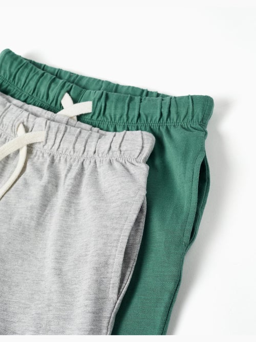 Pack de 2 pantalón corto de algodón con cordones - Kiabi