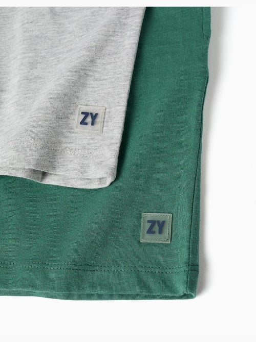 Pack de 2 pantalón corto de algodón con cordones - Kiabi