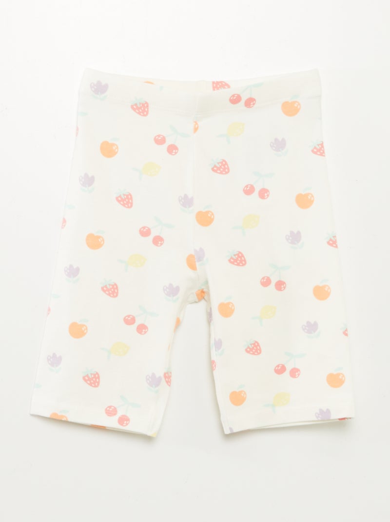 Pack de 2 Pantalón cortos ciclistas BLANCO - Kiabi