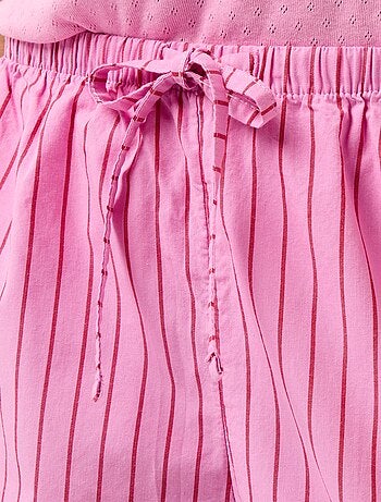 Pack de 2 Pantalón cortos popelina con cordón de algodón